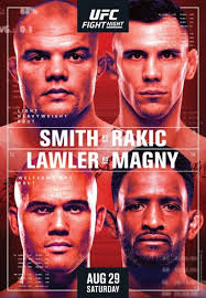 View fight card, video, results, predictions, and news. Ufc Fight Night Smith Vs Rakic Fight Card The Sports Daily