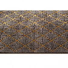 Vente des tapis roulant en tunisie. Tapis Salon Graphique Anthracite Et Jaune Par Tapis Chic Collection