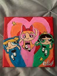 The powerpuff girls could have replaced your gender studies class. Powerpuff Girls Iman Wolfe Paintings Prints Entertainment Television Cartoons Artpal