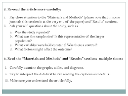 Stage 3 explain your results. How To Review A Scientific Journal Article Writing Summaries And Cri