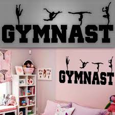 Gymnast Wall Decal Girls Gymnast Wall Sticker Girls Room Decor 30 X 12 Ebay Gymnastics Room Decor Gymnastics Bedroom Gymnast Wall Decal