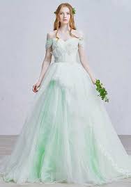 Romantic Off The Shoulder Corset Embellished Appliques Layered Mint Green Tulle Ball Gown Prom Quinceanera Dress Green Wedding Dresses Colored Wedding Dresses Ball Gown Wedding Dress