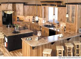 Image Result For Menards Hickory Cabinets In A Kitchen With Chopping Block Counter Hickory Kitchen Cabinets Black Appliances Kitchen Hickory Kitchen