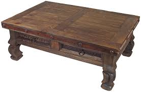 Trunks used as coffee tables are kind of a big trend, and for good reason! 4 Piece Old Wood Iron Banded Ox Yoke Living Room Set