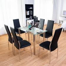 It Includes One Tempered Glass Top Table And 6 Pvc Leather Chairs That Make It Lo With Images Modern Glass Dining Table Living Room Furniture Styles Glass Dining Table Set
