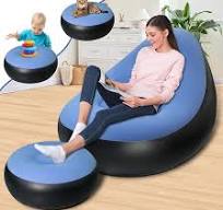 Amazon.com: SeaSlep Inflatable Chair with Ottoman ...
