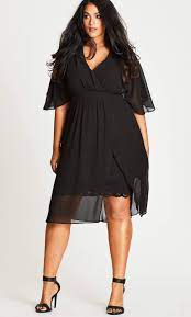 Love Affair Chiffon Overlay Dress Black20 L Plus Size Party Dresses Plus Size Wedding Dresses With Sleeves Plus Size Wedding Guest Dresses