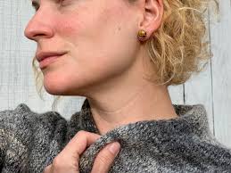 Golden Brown Tiger Eye Stud Sterling Silver Earrings