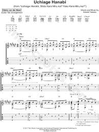 Uchiage Hanabi Shita Kara Miru Ka Yoko Kara Miru Ka Ending Eddie Van Der Meer Uchiage Hanabi From Uchiage Hanabi Shita Kara Miru Ka Yoko Kara Miru Ka Guitar Tab In F Major Download Print Sku Mn0182373