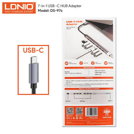 KM Lighting - LDNIO USB-C HUB 7-in-1 Adapter DS-97C