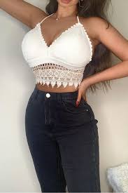 Ecritures un peu élimé mais bon état général, et oui oui. Crop Top Dentelle Dos Nu Blanc Cinelle Paris Mode Femme Tendance