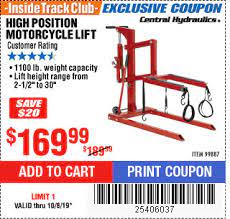 Harbor Freight Tools Coupon Database Free Coupons 25 Percent Off Coupons Toolbox Coupons High Position Motorcycle Lift