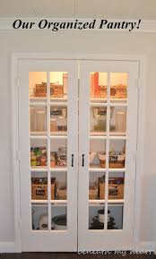 Our Organized Pantry Beneath My Heart Pantry Makeover Glass Pantry Door Pantry Closet