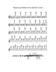 flute quarter tone chart fingering tablature by elizabeth