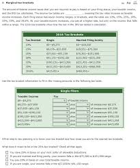 Solved 1 Marginal Tax Brackets Aa Aa The Amount Of Feder