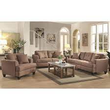These homeowners used white accent furniture and lots of pillows to balance out the brown seating. A Line Furniture Frankfurt Modern Tufted Design Mocha Living Room Sofa Collection Walmart Com Walmart Com