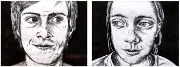 sam & Naomi, Mark Barry. Medium: Pen & Ink.