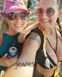 Find girl named Jewles in pink hat?