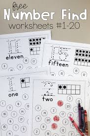 Math games for kindergarten can make learning more fun and engaging. Number Find Worksheets 1 20 Kindergarten Math Activities Math Activities Preschool Kindergarten Math