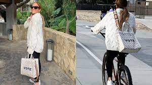 Get a daily dose of style right in your inbox. Jennifer Lopez Wears Custom Coach Vote Tote Grazia Usa
