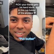 S'pore Influencer On SIA Flight Gets Hand Stuck In Cup Holder, Asks For  Butter To Loosen Hand