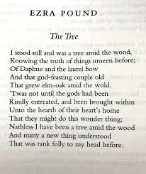 Ezra Pound The Tree Writing Poetry Poems Poetry