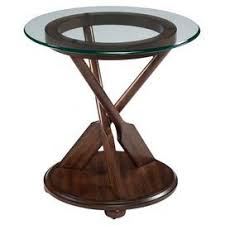 Showcasing A Tempered Glass Top On A Dark Oak Finished Frame This Nautical Themed End Table Is Ideal For Setting A Reading Lamp Or End Tables Table Side Table