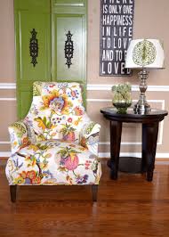 Vintage Accent Chair Upholstered In Floral Print Blue Accent Chairs Upholstered Accent Chairs Upholstered Bedroom Chair