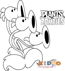Zombies coloring plants vs pages zombie mummy rocks sheet soldier para template printable versus halloween warfare brains drawings birthday super. Threepeater Coloring Pages Plants Vs Zombies Kids Coloring Pages
