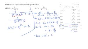 Dec 17, 2018 · table of laplace transformations. Finding Inverse Laplace Transform Using Table 3 5 Youtube