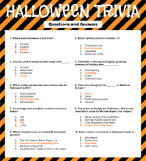 As much as our body needs exercise, our brain also requires some working out from time to time. 10 Best Printable Halloween Trivia And Answers Printablee Com