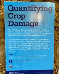 This fall, Nittany AI Advance will introduce the Crop Damage project,  showcased as part of a joint agricultural progress display at Ag Progress  Days! The team is developing a proof of concept