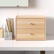 1pc white wooden end side bedside table w/2 drawers door storage nightstand. Stackable Wood Drawers Wayfair