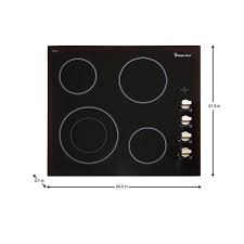 The bake element is at the bottom of an electric oven and provides heat for baking. Magic Chef 24 In Radiant Electric Cooktop In Black With 4 Elements Mcscte24bg The Home Depot