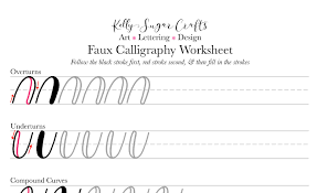 Standard (more traditional) calligraphy letters; 12 Free Calligraphy Practice Sheets