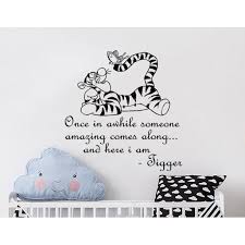 Classic Winnie The Pooh Wall Decals Quotes Tigger Nursery Decor Walmart Com