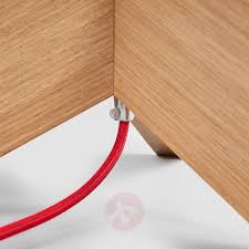 Mit Rotem Kabel Holz Tischlampe Tilda Lampenwelt At