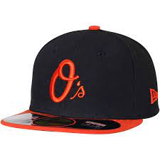 Baltimore Orioles New Era Youth Authentic Collection On Field Alternate 59fifty Fitted Hat Black Orange Fitted Hats Baltimore Orioles New Era