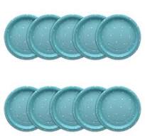 American Greetings Polka Dots on Blue 9" Paper Plates