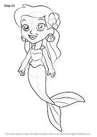 Fairy coloring pages marina fedotova | representing leading artists who produce children's and decorative work to commission or license. Step By Step How To Draw Marina The Mermaid From Jake And The Never Land Pirates Drawing Easy Mermaid Drawing Mermaid Drawing Tutorial Mermaid Coloring Pages