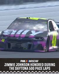 How does nascar choose a pace car? Nascar On Fox Jimmie Johnson Is Honored On The Pace Laps Before The Daytona 500 At Daytona International Speedway Facebook