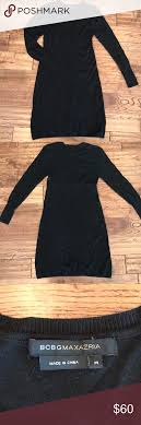 Bcbg Black Sweater Dress Sweater Dress Black Sweaters Black Sweater Dress