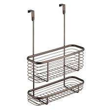 Interdesign Axis Over The Cabinet X3 Basket In Bronze 56171 The Home Depot Kitchen Basket Storage Storage Baskets Storage Cabinet With Baskets