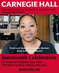 Join Ebonee Thomas, esteemed flutist of The Dallas Opera and steering  committee member of the @Black Orchestral Network (BON), in celebrating  Juneteenth!, On Wednesday, June 19th, at 7 PM, the Healing ...