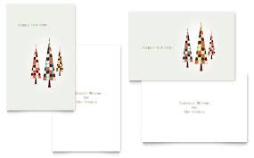 ✅ our print on demand greeting cards are ready to be sold in your store for every kind of occasion. Modern Holiday Trees Greeting Card Template Word Publisher