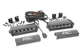 6 Inch Cree Led Straight Black Series Light Bars Pair 70706bl Rough Country