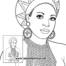 All rights belong to their respective owners. South African Woman Coloring Page With Tutorial Pdf Instant Etsy