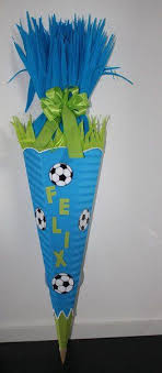 Bastel Set Schultute Fussball Blau Maigrun Schultute Selber Basteln Schultute Basteln Schultute Fussball