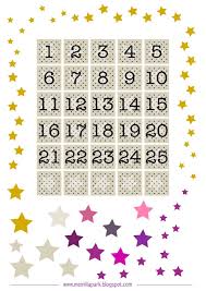 Free Printable Advent Calendar Numbers And Stars Printable Advent Calendar Free Christmas Printables Christmas Gift Tags Free