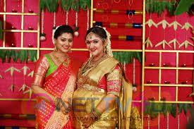 Rahul Sridevi Seemantham Function Beauteous Colourful Photos Tamil Gallery Indian Baby Showers Indian Bridal Bridal Dresses